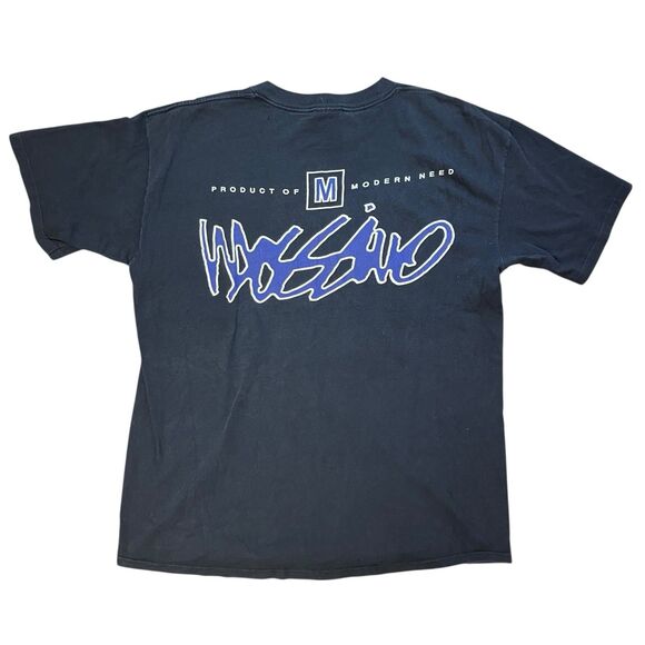 Vintage Mossimo T-Shirt L Black Graphic Tee Made in USA Y2K Streetwear Logo - Picture 11 of 11